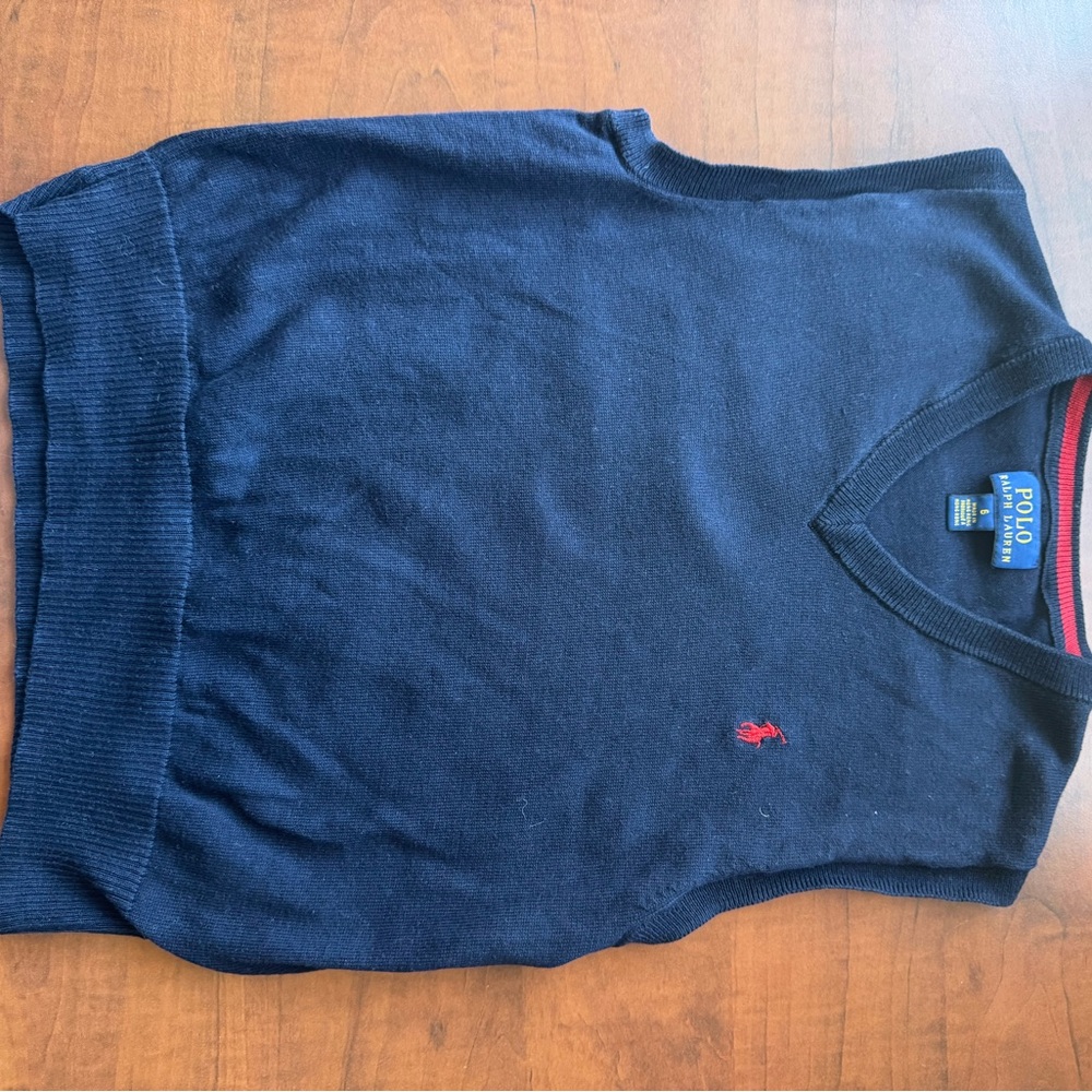 Polo by Ralph Lauren Blue and Red Knit
